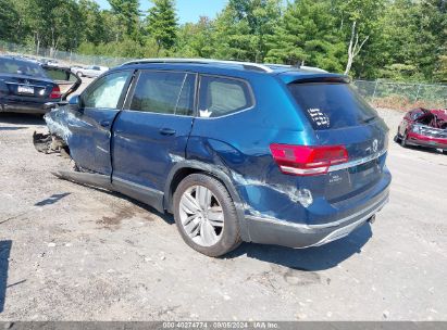 2019 VOLKSWAGEN ATLAS 3.6L V6 SEL Blue  Gasoline 1V2MR2CAXKC514297 photo #4