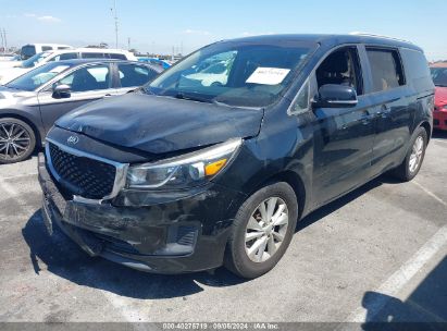 2016 KIA SEDONA LX Black  Gasoline KNDMB5C15G6160623 photo #3