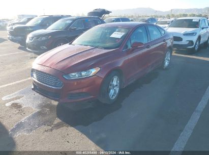 2014 FORD FUSION SE Red  Gasoline 3FA6P0H73ER278704 photo #3