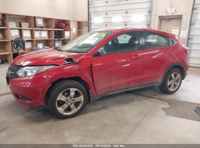 2016 HONDA HR-V LX Red  Gasoline 3CZRU6H38GM705899 photo #3