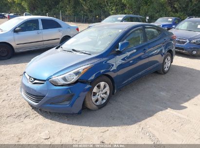 2016 HYUNDAI ELANTRA SE Blue  Gasoline KMHDH4AE2GU514605 photo #3