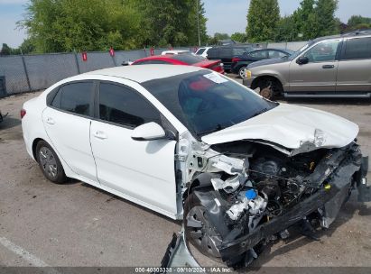 2019 KIA RIO S White  Gasoline 3KPA24AB1KE227634 photo #1