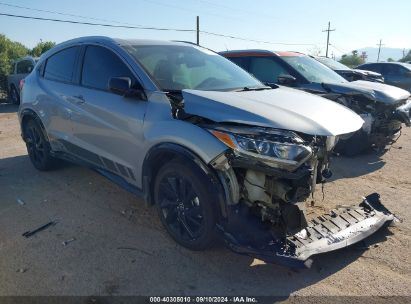 2022 HONDA HR-V AWD SPORT Gray  Gasoline 3CZRU6H19NM760308 photo #1