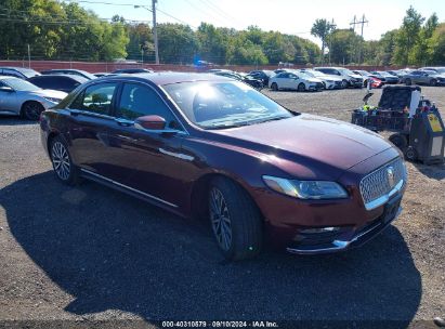 2017 LINCOLN CONTINENTAL SELECT Burgundy  Gasoline 1LN6L9SPOH5634015 photo #1