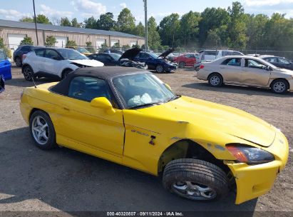 2001 HONDA S2000 Yellow  Gasoline JHMAP11481T009549 photo #1