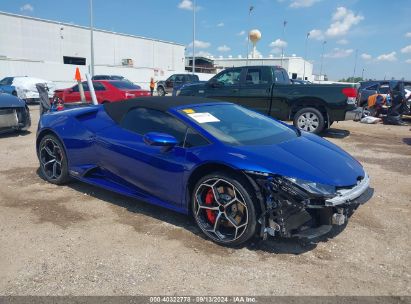 2022 LAMBORGHINI HURACAN EVO SPYDER RWD Blue  Gasoline ZHWUT5ZF3NLA18991 photo #1