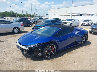 2022 LAMBORGHINI HURACAN EVO SPYDER RWD Blue  Gasoline ZHWUT5ZF3NLA18991 photo #3