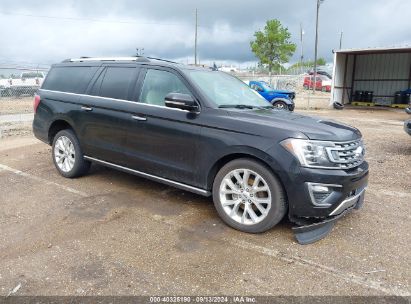 2019 FORD EXPEDITION MAX LIMITED Black  Gasoline 1FMJK1KTXKEA00746 photo #1