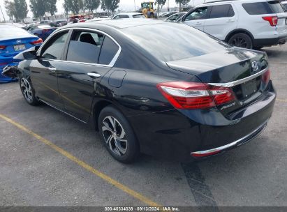 2016 HONDA ACCORD LX Black  Gasoline 1HGCR2F33GA104651 photo #4