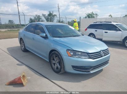 2012 VOLKSWAGEN PASSAT 2.5L SE Light Blue  Gasoline 1VWBH7A34CC060673 photo #1