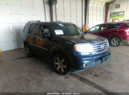 2012 HONDA PILOT TOURING Blue  Gasoline 5FNYF4H93CB031437 photo #1