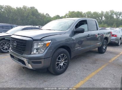 2023 NISSAN TITAN SV 4X2 Gray  Gasoline 1N6AA1EE2PN110294 photo #3