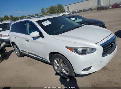 2013 INFINITI JX35 White  Gasoline 5N1AL0MN4DC345226 photo #1