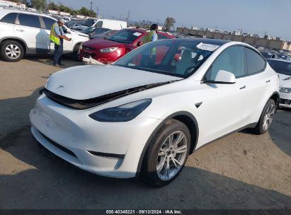 2022 TESLA MODEL Y LONG RANGE DUAL MOTOR ALL-WHEEL DRIVE White  Electric 7SAYGDEE2NF549334 photo #3