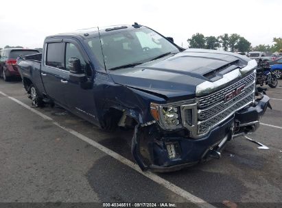 2022 GMC SIERRA 2500HD 4WD  STANDARD BED DENALI Blue  Diesel 1GT49REYXNF103845 photo #1