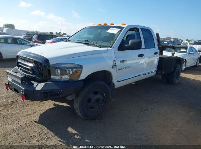 2008 DODGE RAM 3500 HD CHASSIS ST/SLT/LARAMIE White  Diesel 3D6WH48A78G104977 photo #3