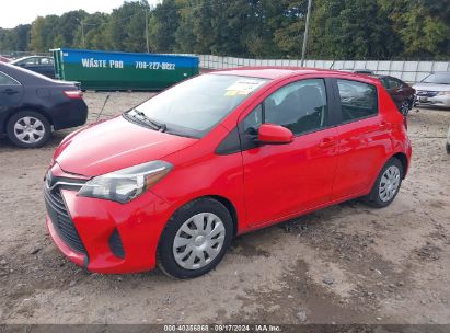 2016 TOYOTA YARIS L Red  Gasoline VNKKTUD31GA063549 photo #3