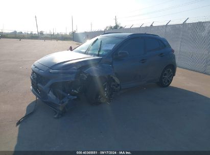 2022 HYUNDAI KONA N LINE Gray  Gasoline KM8K33A31NU817760 photo #3