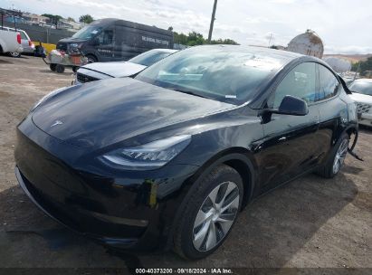 2022 TESLA MODEL Y LONG RANGE DUAL MOTOR ALL-WHEEL DRIVE Black  Electric 7SAYGDEEXNF444878 photo #3