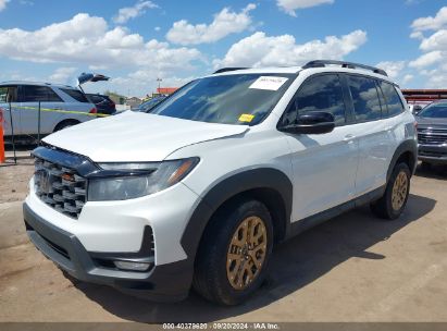 2022 HONDA PASSPORT AWD TRAILSPORT White  Gasoline 5FNYF8H66NB027382 photo #3