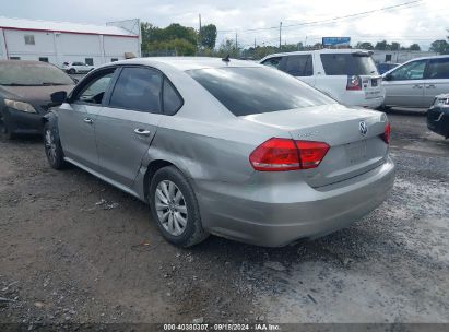 2013 VOLKSWAGEN PASSAT 2.5L S Silver  Gasoline 1VWAP7A37DC087057 photo #4