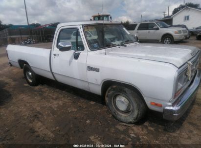 1989 DODGE D-SERIES D150 White  Gasoline 1B7HE16X1KS079345 photo #1