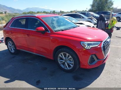 2022 AUDI Q3 PREMIUM PLUS 45 TFSI S LINE QUATTRO TIPTRONIC Red  Gasoline WA1EECF3XN1093079 photo #1