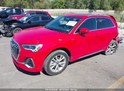 2022 AUDI Q3 PREMIUM PLUS 45 TFSI S LINE QUATTRO TIPTRONIC Red  Gasoline WA1EECF3XN1093079 photo #3