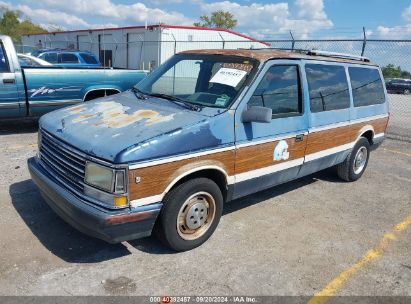 1990 PLYMOUTH GRAND VOYAGER LE Blue  Gasoline 1P4GH54R6LX129607 photo #3