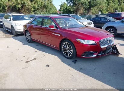 2017 LINCOLN CONTINENTAL SELECT Burgundy  Gasoline 1LN6L9TP8H5605540 photo #1