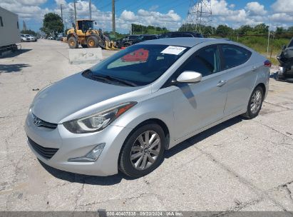 2014 HYUNDAI ELANTRA SE Silver  Gasoline 1G8MG35X38Y109709 photo #3