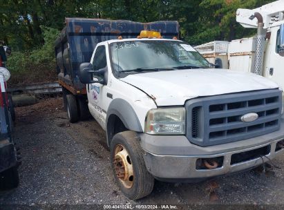 2005 FORD F-550 XL/XLT White  Diesel 1FDAF57P15ED03250 photo #1