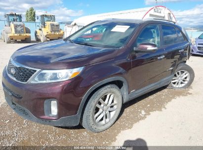 2014 KIA SORENTO LX Purple  Gasoline 5XYKTCA65EG438857 photo #3