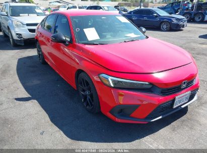 2022 HONDA CIVIC SPORT Red  Gasoline 2HGFE2F56NH556876 photo #1