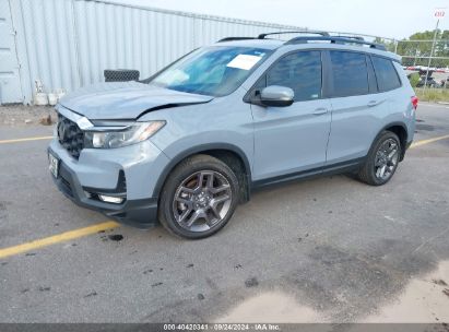 2022 HONDA PASSPORT 2WD EX-L Gray  Gasoline 5FNYF7H59NB005698 photo #3