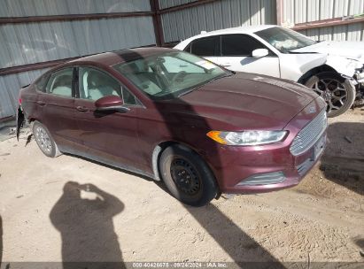 2013 FORD FUSION S Maroon  Gasoline 3FA6P0G77DR253949 photo #1