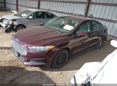 2013 FORD FUSION S Maroon  Gasoline 3FA6P0G77DR253949 photo #3