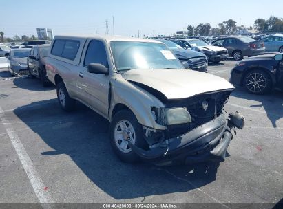 2001 TOYOTA TACOMA BASE (M5) Beige  Gasoline 5TENL42N01Z724494 photo #1