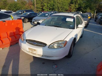 2001 FORD TAURUS SE White  Gasoline 1FAFP58U91A292422 photo #3