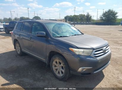 2012 TOYOTA HIGHLANDER BASE V6 Gray  Gasoline 5TDZK3EH3CS076928 photo #1