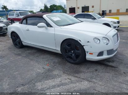 2013 BENTLEY CONTINENTAL GTC White  Flexible Fuel SCBGR3ZA0DC079162 photo #1