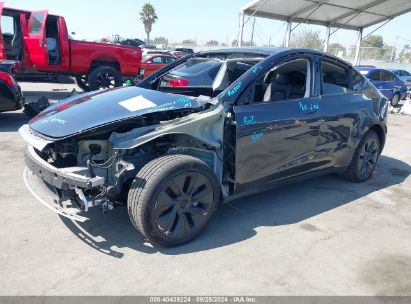 2024 TESLA MODEL Y LONG RANGE DUAL MOTOR ALL-WHEEL DRIVE/RWD Gray  Electric 7SAYGDED3RF117378 photo #3