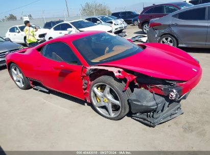 2011 FERRARI 458 ITALIA Red  Gasoline ZFF67NFA7B0179323 photo #1