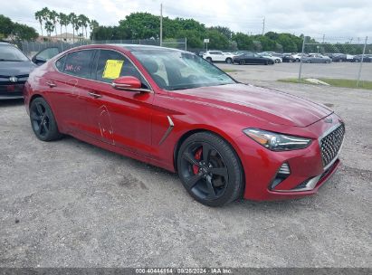 2021 GENESIS G70 3.3T RWD Red  Gasoline KMTG34LE4MU070590 photo #1