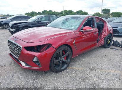 2021 GENESIS G70 3.3T RWD Red  Gasoline KMTG34LE4MU070590 photo #3