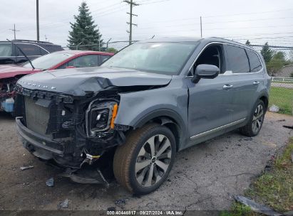 2022 KIA TELLURIDE S Gray  Gasoline 5XYP6DHC9NG236179 photo #3