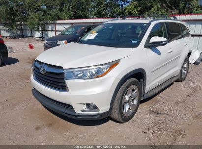 2016 TOYOTA HIGHLANDER LIMITED V6 White  Gasoline 5TDYKRFH5GS172921 photo #3