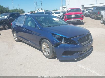 2015 HYUNDAI SONATA SE Blue  Gasoline 5NPE24AF6FH157974 photo #1