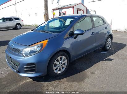 2016 KIA RIO LX Blue  Gasoline KNADM5A34G6675849 photo #3