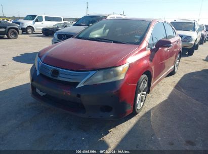 2010 LEXUS HS 250H Red  Hybrid JTHBB1BA4A2032937 photo #3